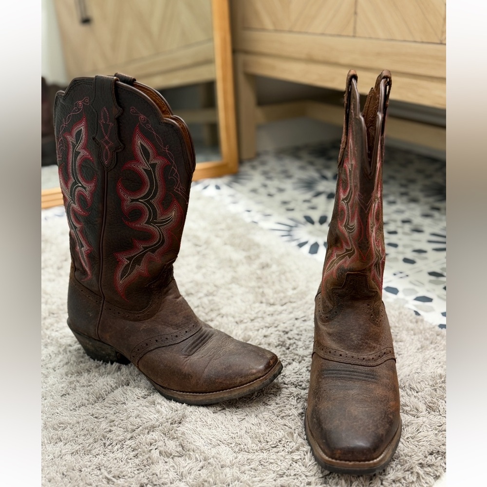 Justine square toe boots